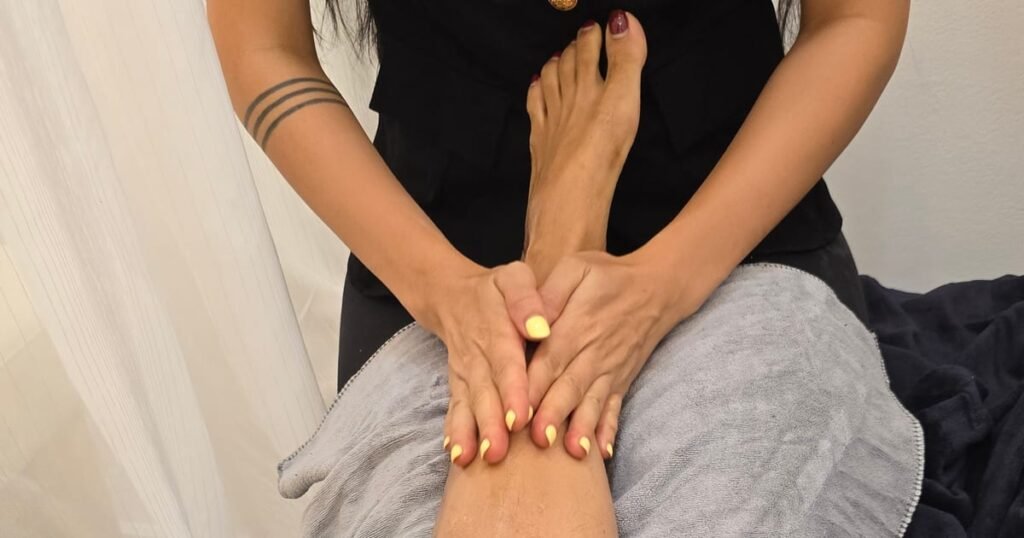 A foot massage at the end of a day walking around District 1