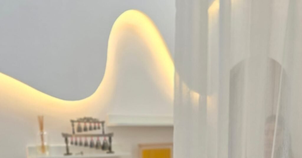 The lit front room of a licensed spa in District 1, Ho Chi Minh City